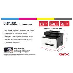 Xerox C255V/AEU - Multifunktionsdrucker multifunkční tiskárna laserová A4 26 str./min 25 str./min 2400 x 600 dpi