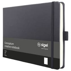 Sigel CO201 poznámková kniha Conceptum Hardcover DIN A5 na šířku čisté černá Počet listů: 66 listů