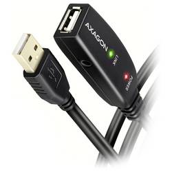 AXAGON USB kabel USB 2.0 USB-A zásuvka, USB-A zástrčka 20 m černá Aktivní se zesílením signálu ADR-220