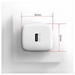AXAGON USB nabíječka, USB Power Delivery (USB-PD) , USB-C® zásuvka (nabíjení), 20 W, QC 3.0, QC 4+, Quick Charge 4.0, Quick Charge 3.0, Smart IC, Adaptivní