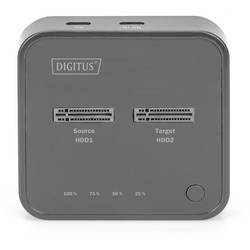 Digitus DA-71545 USB-C™ (USB 3.2 Gen 2) M.2 PCIe NVMe, M.2 dokovací stanice pro pevný disk s funkcí klonování