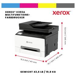 Xerox C303V/AEU - Multifunktionsdrucker multifunkční tiskárna laserová A4 32 str./min 30 str./min 2400 x 600 dpi