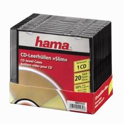 Hama obal na CD 00011432 černá, transparentní plast 20 ks