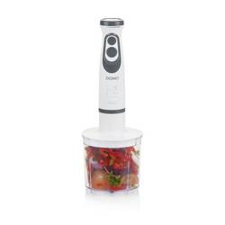 DOMO DO1089M tyčový mixér 600 W s odměrkou, mixér na polévky, sada metel na šlehání, s mixovacím náčiním bílá