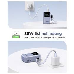 UGREEN powerbanka Li-Ion, 10000 mAh, Power Delivery 3.0, stříbrná, Indikátor stavu