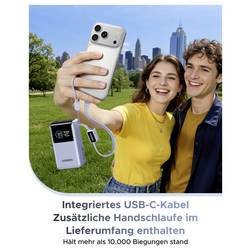 UGREEN powerbanka Li-Ion, 10000 mAh, Power Delivery 3.0, stříbrná, Indikátor stavu