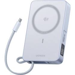 UGREEN powerbanka Li-Ion, 10000 mAh, Power Delivery 3.0, Qi 2.2, Modrá/světle modrá, Indikátor stavu