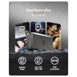 ICY BOX IB-RD3720-CU3 RAID-System für 2x 2,5/3,5 SATA HDD zu USB 3.2 Gen 1 (5 Gbps) RAID pouzdro Počet pevných disků (max.): 2 x 2.5 palec, 3.5 palec