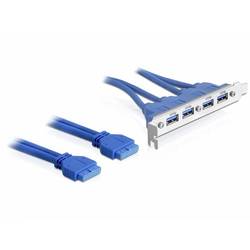 Delock 2 x USB 3.0 19-pin - 4 x USB 3.0-A krycí plech prázdného slotu 1 ks