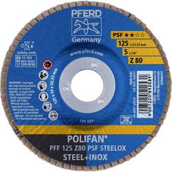 PFERD TOOLS 67668125 PFF 125 Z 80 PSF STEELOX vějířový brusný kotouč Průměr 125 mm Ø otvoru 22.23 mm Zrnitost 80 nerezová ocel, ocel 10 ks