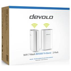 Devolo WiFi 7 Repeater Mesh BE9300, 07297, Wi-Fi, LAN, 9.3 GBit/s, Wi-Fi 7, Triband, meshový, Podpora aplikace
