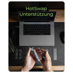 ICY BOX IB-1826MCL-CU31 Pouzdro pro SSD M.2 USB-C® 10 GBit/s M.2 PCIe NVMe, M.2 SATA 2230, 2242, 2260, 2280 61188