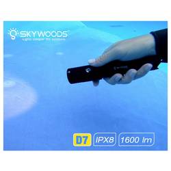 Skywoods 738874870022 LED potápěčská svítilna 1600 lm napájeno akumulátorem černá