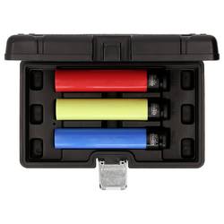 KS Tools 515.0865 Sada hliníkových hlavic na nástrčný klíč, extra dlouhé, 3 ks, 1/2, 17, 19, 21 mm