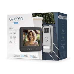 Avidsen PRIMA kabelový domovní video telefon kompletní sada, černá, hliník, 112300