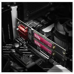 AXAGON PCEM2-ND 2 porty Řadič M.2 PCIe x8 Vhodný pro (SSD): 2230, 2242, 2260, 2280, 22110 vč. nízkoprofilového krycího plechu na prázdný slot
