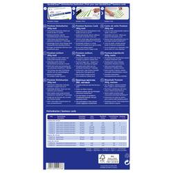 Avery-Zweckform C32015-10 potisknutelné vizitky, hladké hrany 85 x 54 mm bílá 80 ks Formát papíru: A4