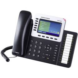 Grandstream GXP-2160 systémový telefon, VoIP bluetooth, konektor na sluchátka barevný displej černá, stříbrná