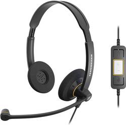 EPOS Impact SC 60 USB ML Headset otevřená (On Ear) kabelová stereo černá Redukce šumu mikrofonu, Potlačení hluku regulace hlasitosti, Vypnutí zvuku mikrofonu
