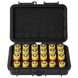 VOLTCRAFT Outdoorový kufr na akumulátory/baterie 24x CR-123A, 16340 , 18350 , CR 2 (d x š x v) 157 x 125.5 x 46 mm
