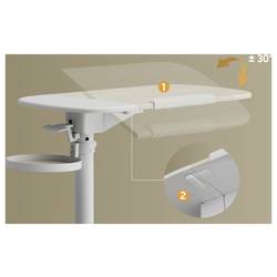 SpeaKa Professional psací stůl výškově nastavitelné, s nastavitelným sklonem (š x v x h) 723 x 653 x 400 mm bílá, dřevo (světlé) SP-FMT0301-LW SP-15034200