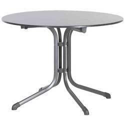 Sieger 3145-55 Sklopný stolek Bouelvard vivodur Ø 100 cm, šedá/břidlicový vzhled, antracitová barva