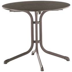 Sieger 3135-55 Sklopný stolek Bouelvard vivodur Ø 85 cm, šedá/břidlicový vzhled, antracitová barva