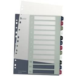 Leitz 1238 Style rejstřík DIN A4 1-12 polypropylen vícebarevná 12 karet extra široké , lze popsat pomocí počítače 1238-00-00