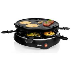 Tristar RA-2998 raclette gril 6 pánví, nepřilnavý povlak, indikátor černá