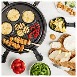 Tristar RA-2998 raclette gril 6 pánví, nepřilnavý povlak, indikátor černá