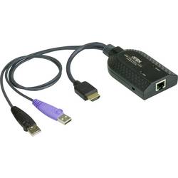 ATEN KVM adaptér [2x USB 2.0 zástrčka A, HDMI zástrčka - 1x RJ45 zásuvka] 0.2 m černá