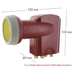 satelitní konvertor Quattro-LNB Schwaiger Velikost feedu: 40 mm