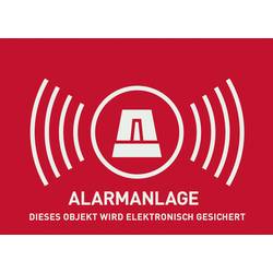 výstražná samolepka alarm Jazyky němčina (š x v) 74 mm x 52.5 mm ABUS AU1323