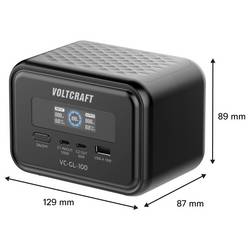VOLTCRAFT VC-GL-100 Nabíjecí stanice 6.2 Ah Dodávka energie LiFePO4 černá Indikátor stavu