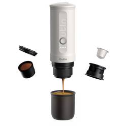 OutIn OTEM-01-PW Kávovar perlově bílá pro cestování / přenosné, s tlakovým mechanizmem, s Li-Ion aku