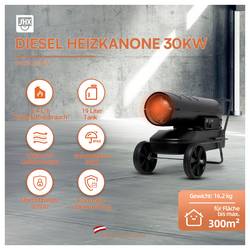 SHX SHXDO30KW stavební ohřívač 30 kW černá