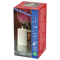 Konstsmide 1661-970 LED svíčka béžová teplá bílá (š x v) 7.4 cm x 12.5 cm časoměřič