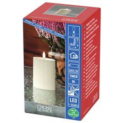 Konstsmide 1660-970 LED svíčka béžová teplá bílá (š x v) 7.4 cm x 10 cm časoměřič