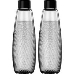 Sodastream plynová láhev DUO Glasflasche Riffled černá, transparentní