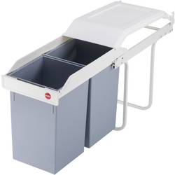 Hailo Multi-Box Duo L 3659-001 systém třídění odpadu 28 l ocelový plech (š x v x h) 262 x 505 x 448 mm šedá, bílá 1 ks