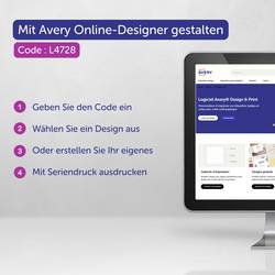 Avery-Zweckform L4728-20 zásuvný štítek se jménem 90 mm x 60 mm bílá