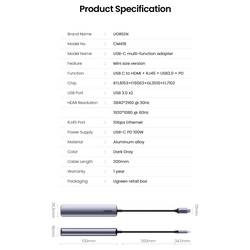 UGREEN USB-C® dokovací stanice 10919 Vhodné pro značky (dokovací stanice pro notebook): univerzální