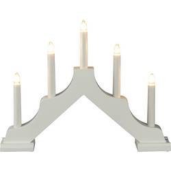 Konstsmide 2133-210 Dřevěný svícen bílá LED bílá
