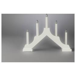 Konstsmide 2133-210 Dřevěný svícen bílá LED bílá