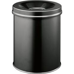 Durable Papierkorb Safe, Durable, Stahl, schwarz, 15 Liter, selbstverlöschend mit Flam 330501 odpadkový koš 15 l (Ø x v) 260 mm x 357 mm ocel černá 1 ks