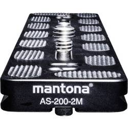 Mantona AS-200-2M Schnellwechselplatte deska pro rychlou výměnu Vnější závit=1/4, 3/8