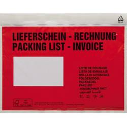 taška na dokumenty 161593100 DIN C5 červená Lieferschein-Rechnung, mehrsprachig se samolepicím uzávěrem 250 ks