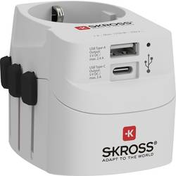 Skross 1302462 cestovní adaptér PRO Light USB (AC)