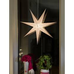 Konstsmide 2990-250 vánoční hvězda žárovka, LED bílá s vysekávanými motivy, se spínačem