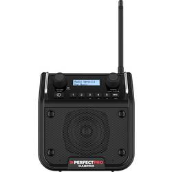 PerfectPro DABPRO odolné rádio DAB+, FM AUX, Bluetooth  nárazuvzdorné, s akumulátorem černá